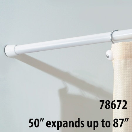 Interdesign InterDesign Cameo Shower Curtain Rod 87 in. L White 78672